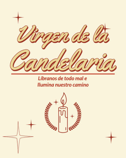 Instagram Post Maker with a Solemn Prayer for the Virgin of Candelaria