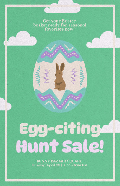 Flyer Design Template for an Easter Special Sale Event