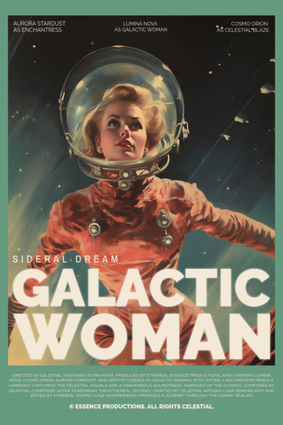 Sci-Fi Poster Design Template for a Space-Themed Movie