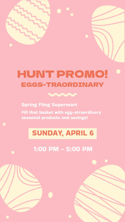 Instagram Story Creator Featuring a Special Hunt Promo for Easter Season 5999j-6178