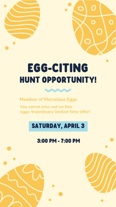 Unlimited Offer Instagram Story Maker for an Easter Egg-Hunting Sale