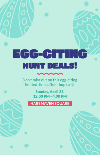 Flyer Design Creator Featuring an Easter Theme With Seasonal Deals
