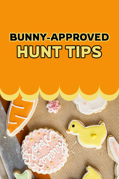 Egg-Hunt Tips Pinterest Pint Template for Easter Season 6055g-6178