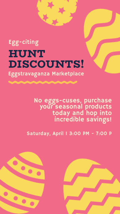 Hunt Discounts Instagram Story Generator for Easter