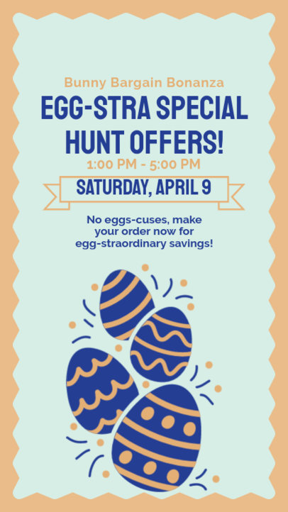 Instagram Story Template Featuring an Event for Easter Seasonal Promo Deals 6187k-6178