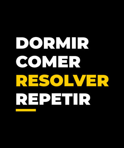 Resolving-Themed T-Shirt Design Maker Featuring a Funny Meme