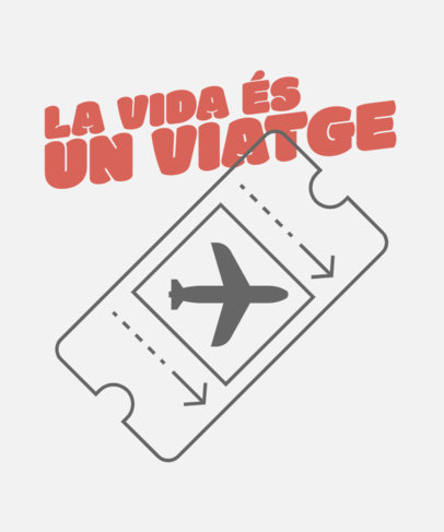 T-Shirt Design Maker Featuring Catalan Travel Quote 5983j-6188