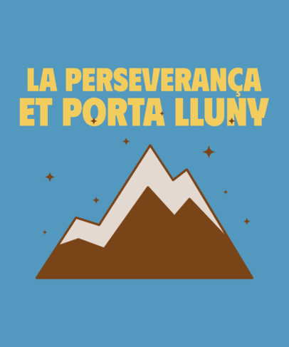 Illustrated T-Shirt Design Generator With a Mountain Graphic and a Spanish Phrase