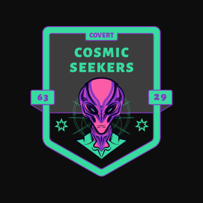 Online Logo Creator Featuring an Illustrated Martian for an Alien-Seeking Clan