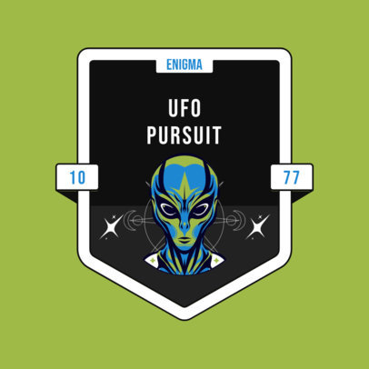 Logo Generator for a UFO-Investigators Group Featuring an Illustrated Alien