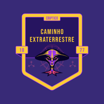 Online Logo Creator for a UFO-Hunting Clan Featuring an Illustrated Alien