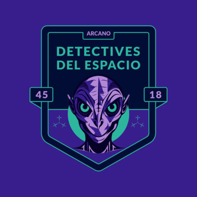 Logo Creator for an Alien-Seeking Organization Featuring a Martian Graphic