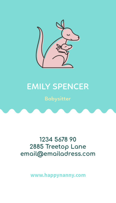 Vertical Babysitting Business Card Maker