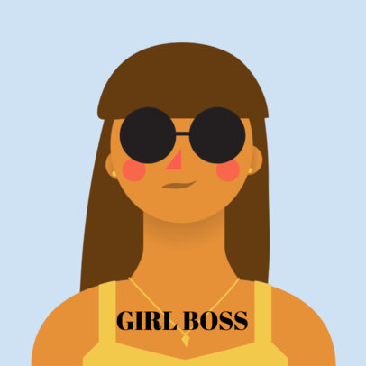 Cartoon Avatar Maker with Long Straight Hair Style