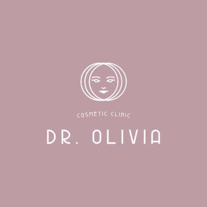 Logo Maker for a Cosmetic Clinic Featuring a Face Graphic