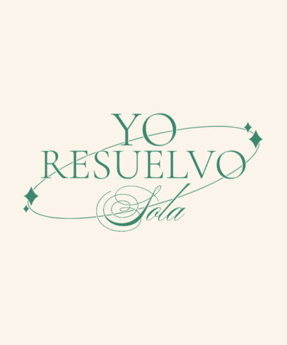 T-Shirt Design Maker Featuring a Funny Quote Inspired in the Resolving Meme