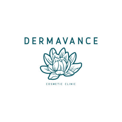 Online Logo Maker for a Cosmetic Clinic Featuring a Lotus Flower Graphic