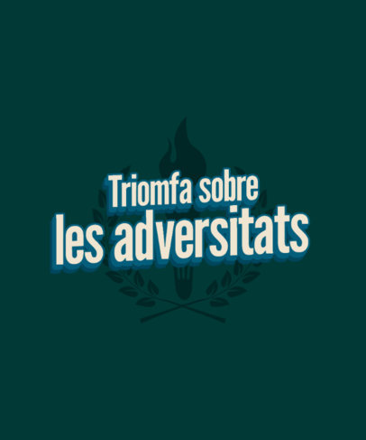 T-Shirt Design Maker Featuring a Catalan Quote for Spain Enthusiasts