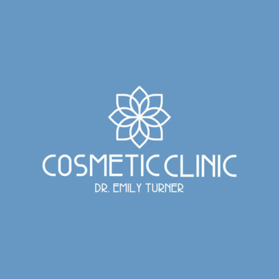 Logo Template Featuring a Flower Graphic for a Cosmetic Clinic