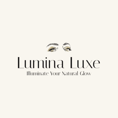 Aesthetic Clinic Logo Maker Featuring Illustrated Woman's Eyes