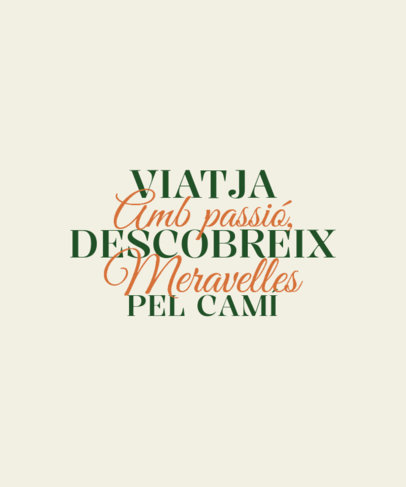 T-Shirt Design Template for Catalan Enthusiasts Featuring a Quote