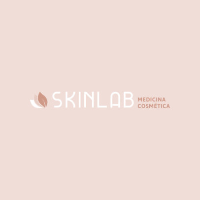 Logo Generator for an Aesthetic Medicine Clinic Featuring Illustrated Leaves