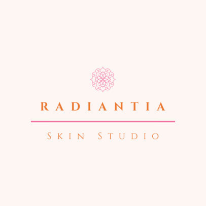 Online Logo Template for a Skin Studio Featuring an Abstract Icon
