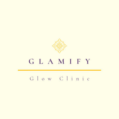 Online Logo Generator Featuring an Abstract Icon for a Beauty Clinic