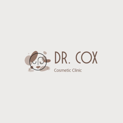 Logo Template With a Minimalist Aesthetic for a Cosmetic Clinic