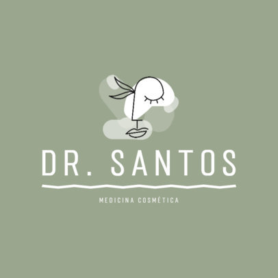 Beauty Clinic Logo Generator Featuring an Abstract Woman's Face