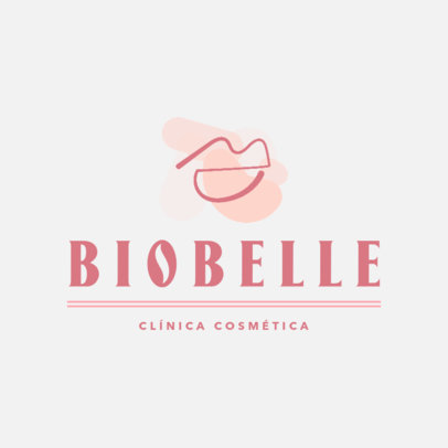Logo Maker for a Cosmetic Clinic Featuring a Simple Lips Illustration