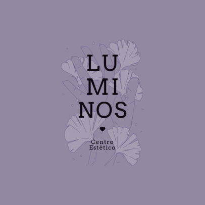 Aesthetic Center Logo Template Featuring a Hand with Flowers