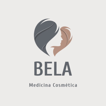 Logo Maker Featuring a Heart-Shaped Woman Graphic for a Cosmetic Clinic