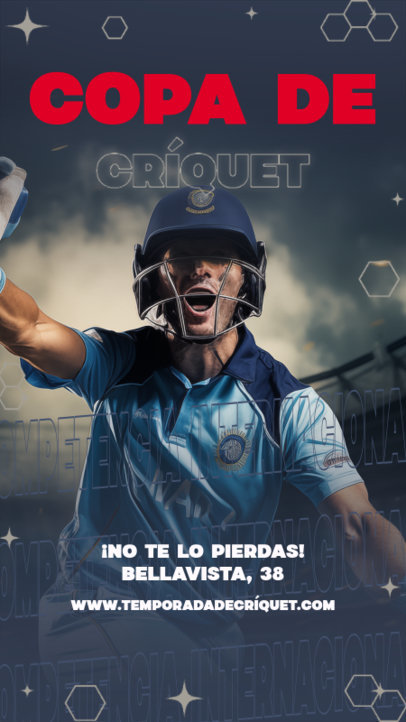 Instagram Story Template Promoting a Special Cricket Tournament 6297d
