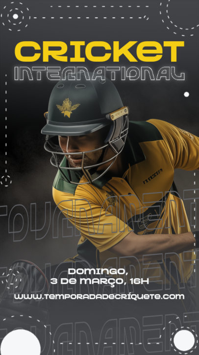 Instagram Story Generator for an International Cricket Championship 6297i