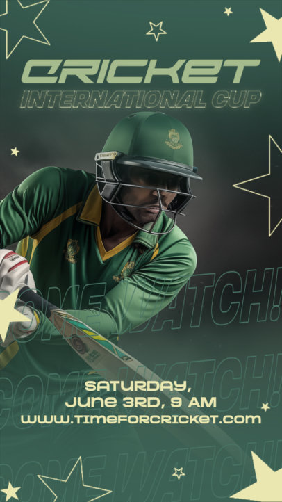 Instagram Story Maker to Advertise an International Cricket Cup 6297j