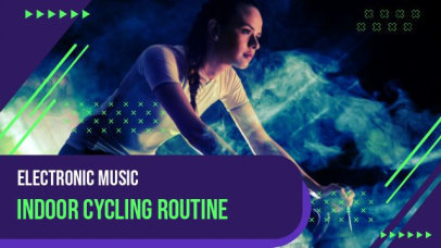 Intro Video Creator Featuring a Fitness Theme for an Indoor Cycling Music Routine 7565