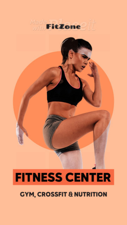 Peach Fuzz-Inspired Instagram Story Video Creator to Promote a Fitness Center