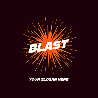 Abstract Logo Template Featuring Explosion Graphics