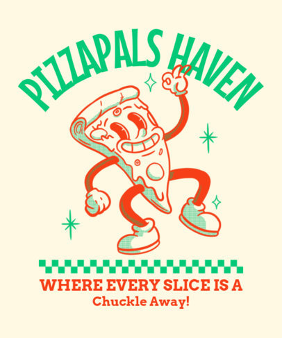T-Shirt Design Generator for Pizza Day Featuring Retro Illustrations