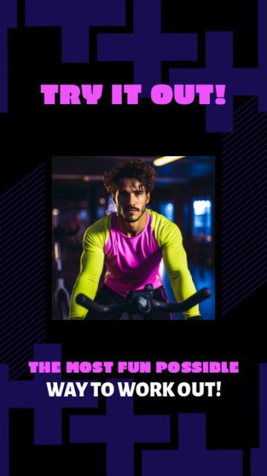 Indoor Cycling Instagram Story Video Maker to Promote a Fitness Studio