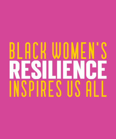 T-Shirt Design Template with an Inspirational Quote for Strong Women  ED-6803g