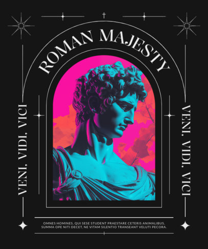 Trendy T-Shirt Design Creator With a Theme Inspired in Ancient Rome 5634i-6206