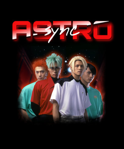 T-Shirt Design Maker Featuring a K-Pop Music Group