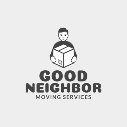 Moving Service Logo Maker with Cartoon Character
