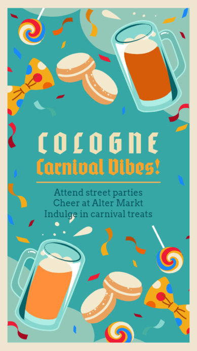 Instagram Story Maker With Festive Graphics for the Cologne Carnival 