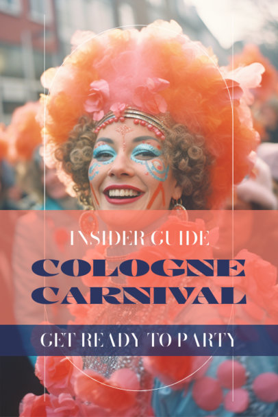 Party-Themed Pinterest Pin Creator for the Cologne Carnival 1127f-6199