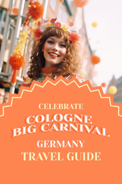 Cologne Carnival Pinterest Pin Maker Featuring a Germany Travel Guide 6055g-6199