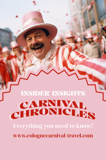 Celebratory Pinterest Pin Generator With Information for the Cologne Carnival 6055h-6199