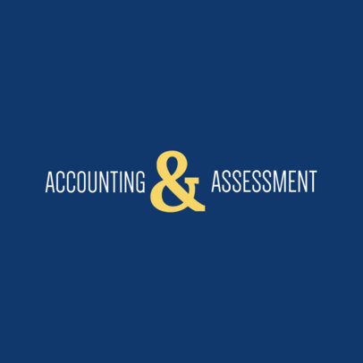 Accountant Logo Maker with Centered Letter